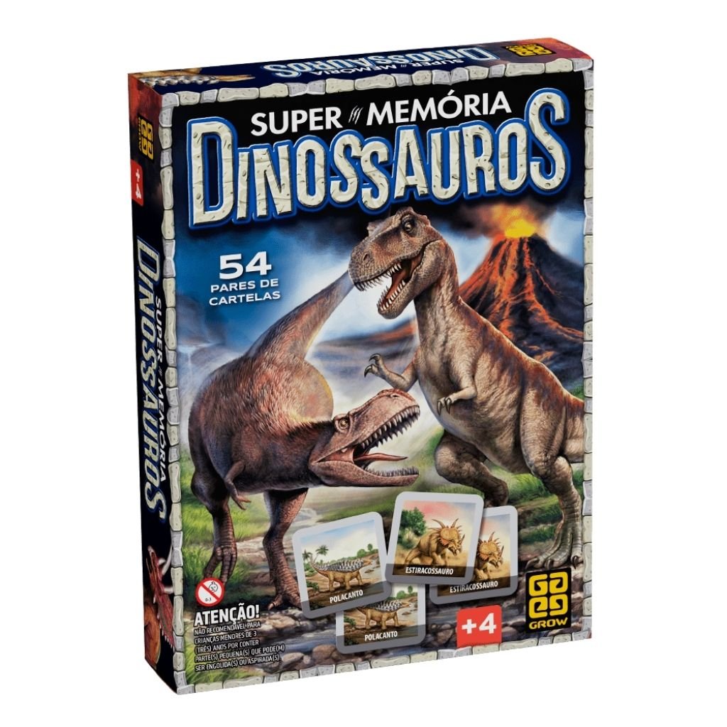 Jogo da Memória Educativo Dinossauro Madeira - Brincadeira De