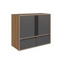 Ver imagem 1 de Gabinete de Banheiro Suspenso 80cm com 2 Portas e Gavetas La
