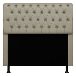Cabeceira Cama Box Casal Padrão Sarah 140cm com Frame Suede Bege - Desk Design - 4