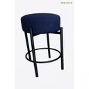 Ver imagem 1 de Banqueta Alta Glamour Suede com Espuma D-23 Confortável Azul Marinho Smf Decor