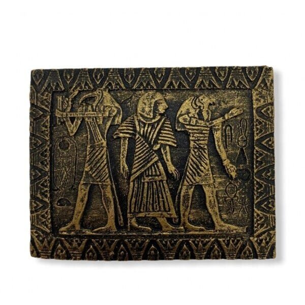 Porta Joias Egípcio Baú Dourado em Resina 8 cm - 2