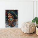 Ver imagem 2 de Quadro Cigana com Bola de Cristal 24x18cm:madeira Branca