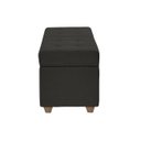 Ver imagem 4 de Recamier Bau Madri 1,40m Corino Preto - Inova Decorações