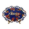 Placa Aconchego Amor Azul Escuro 20X14Cm - 1