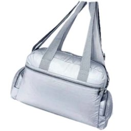 Bolsa Tactel Sacola Transversal e Ombro Viagem Academia 450A:PRATA - 2