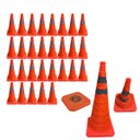Ver imagem 3 de Cone Retratil Sinalizador Kit 29 Uni Obra Portatil Flexivel Baliza Rodovia Dobravel Estrada Seguranç