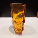 Ver imagem 5 de Vaso Decorativo de Vidro Âmbar 19x12x12cm Enfeite Sala Mesa Estante Aparador
