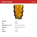 Ver mais imagens de Vaso Decorativo de Vidro Âmbar 19x12x12cm Enfeite Sala Mesa Estante Aparador