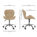 Ver imagem 4 de Kit 02 Cadeiras Office Eiffel Slim Ajustável Base Giratória