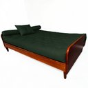 Ver imagem 2 de Sofá Cama Paris Ii Sarja em Madeira Maciça Cor Imbuia - Verde Militar