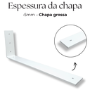 Ver imagem 4 de Dois Suportes de Prateleira Formato L 40cm Mão Francesa Estilo Moderno Aço Reforçado Branco