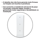Ver imagem 7 de Dois Suportes de Prateleira Formato L 40cm Mão Francesa Estilo Moderno Aço Reforçado Branco