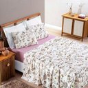 Ver imagem 2 de Jogo de Lençol Grace Solteiro 3 Peças Malha 100% Algodão Butterfly Borboleta Rosa