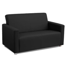 Sofá com 2 Lugares para Recepção de Escritório Emíllia Preto - 1