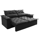 Ver imagem 1 de Sofá Top Compact 150 cm Retrátil e Reclinável com Molas Espirais Suede Preto - Sofá na Web