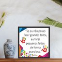 Ver imagem 1 de Quadro Frase Autismo - 33x33cm - com Vidro: Moldura Branca