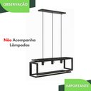 Ver imagem 4 de Pendente Luminária Industrial Preto Infinity Triplo