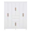 Ver imagem 5 de Guarda Roupa Casal 8 Portas e 2 Gavetas Paranaguá - Branco