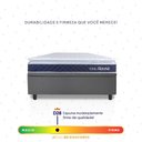 Ver imagem 4 de Conjunto Box Baú Cinza Durban Azul Espuma D28 Solteiro 88x188x64 - King House