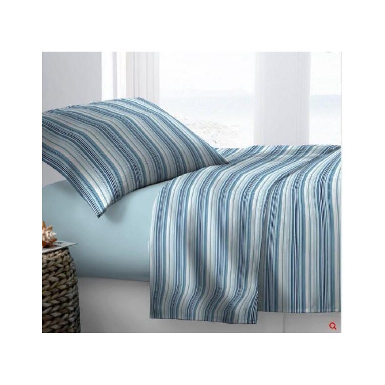 Jogo Cama Casal 4 Peças 180 Fios 2,00X2,20M Floral Azul Jogo Cama Casal 4 Peças 180 Fios 2,00X2,20M Floral Azul