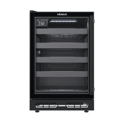 Adega Venax Cave In 100 Porta Invertida 82l com Opção de Embutir Preto Fosco 127v - 1