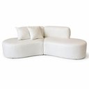 Ver imagem 1 de Sofá London 4 Lugares Curvo 250cm Branco Corino Divani