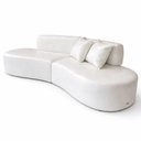 Ver imagem 2 de Sofá London 4 Lugares Curvo 250cm Branco Corino Divani