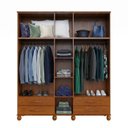 Ver imagem 4 de Guarda-Roupa 10 Portas 4 Gav. Estrutura em Madeira Vega - Cedro