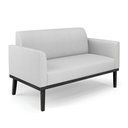 Ver imagem 7 de Conjunto 2 Poltronas e 1 Namoradeira Decorativa Karen Pés Fixo em Madeira Preto Linho Cinza G19 - Gr