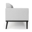 Ver mais imagens de Conjunto 2 Poltronas e 1 Namoradeira Decorativa Karen Pés Fixo em Madeira Preto Linho Cinza G19 - Gr