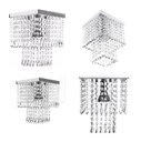 Ver imagem 1 de Kit 4 Lustres Torre De Acrílico Com 35cm De Altura, P/ Sala de Estar/Jantar/Quarto