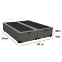 Ver imagem 5 de Cama Box Baú King Bipartido Sintético Sereneprime Cinza 192x203x44