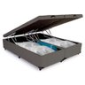 Cama Box Baú King Bipartido Sintético Sereneprime Cinza 192x203x44 - 3
