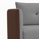 Ver imagem 2 de Kit 2 Poltronas Decorativas Aviv para Sala em Corino e Linho Cinza Ammê Estofados