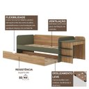 Ver imagem 7 de Quarto Infantil Cama de Solteiro 3 em 1 e Cômoda 10 Gavetas em MDF Premium Helena e Alice Verde/Verti/Louro Freijó Grann