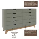 Ver mais imagens de Quarto Infantil Cama de Solteiro 3 em 1 e Cômoda 10 Gavetas em Mdf Premium Helena e Alice