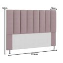 Ver imagem 2 de Cabeceira Estofada Cama Box King 195 cm Carla Suede Rosê