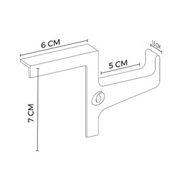 Suporte para Headset Canto Monitor-compacto-organizador -lado Direito-abs-fone de Ouvido-acessório - 3