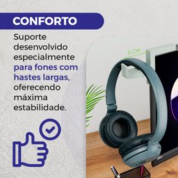 Suporte para Headset Canto Monitor-compacto-organizador -lado Direito-abs-fone de Ouvido-acessório - 7