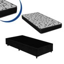 Ver imagem 5 de Cama Box Solteiro Colchão Espuma D33 + Box Suede Preta