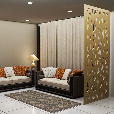Painel Vazado Divisória Mdf Santorini Crú - 1,20x2,40m