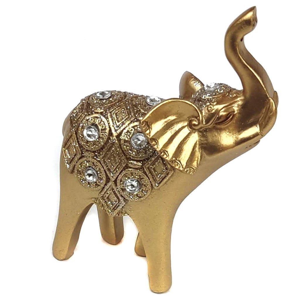 Elefante Decorativo Em Resina Indiano Sabedoria Sorte Peq - 4