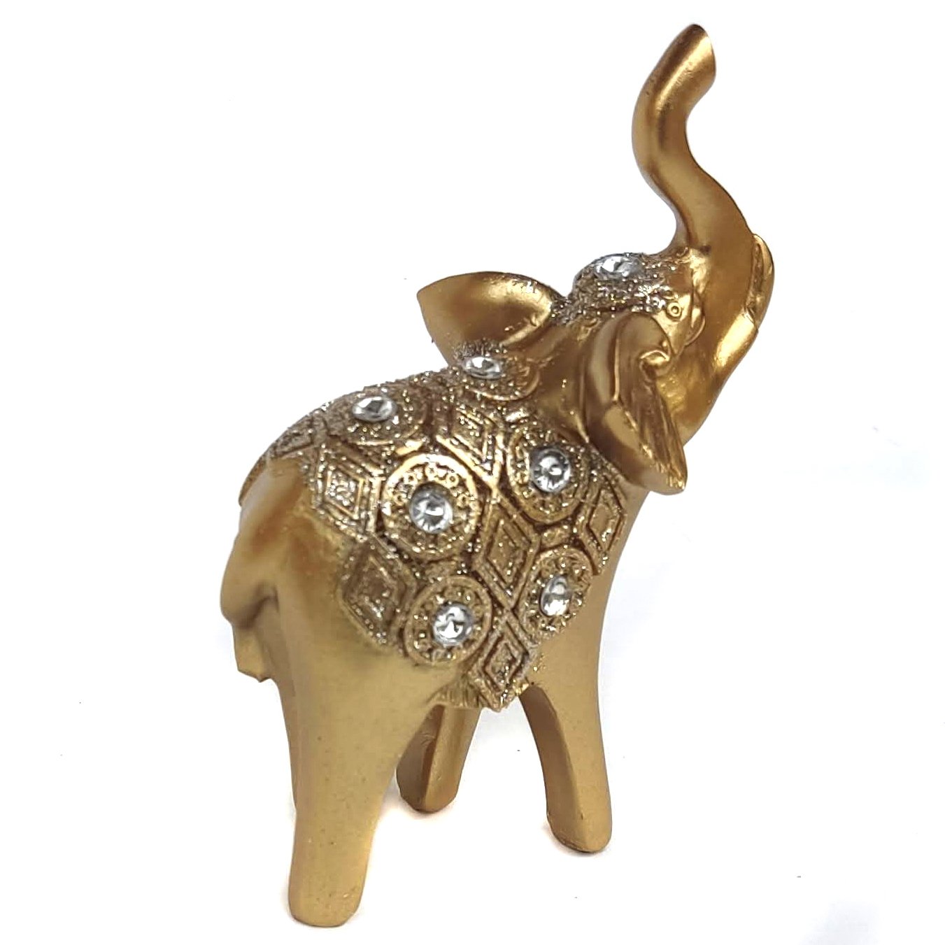 Elefante Decorativo Em Resina Indiano Sabedoria Sorte Peq - 3
