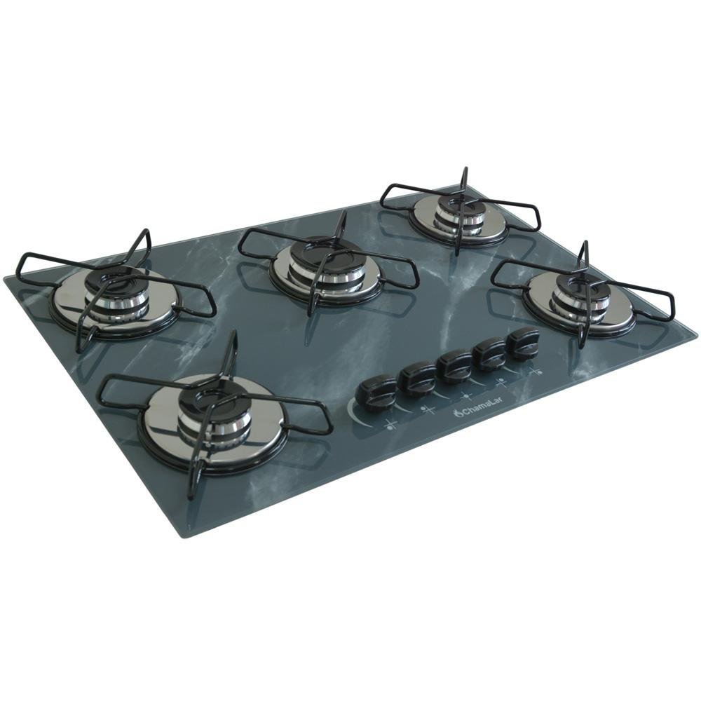 Cooktop 5bocas Ultra Chama 127/220v Marmo Cinza - 2