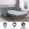 Sofa Cama Rocca Colchao Casal Pés de Madeira Talento Móveis - 3