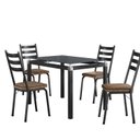 Ver imagem 2 de Conjunto Mesa 107x73cm Malva com 4 Cadeiras New Preto/Rattan