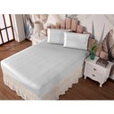 Ver imagem 3 de Jogo de Cama Solteiro Lençol e Fronha Prático Malha Lisa 2 Peças:branco