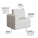 Ver mais imagens de Sofá Cama À Vácuo 1 Lugar Linha Modular Flip Magic