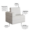 Ver mais imagens de Sofá Cama à Vácuo 1 Lugar Linha Modular Flip Magic