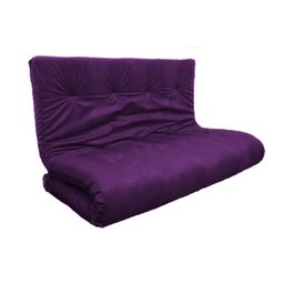 Colchonete Futon Dobravel Enrolavel Casal 188x128cm Orthovida - Roxo - 1